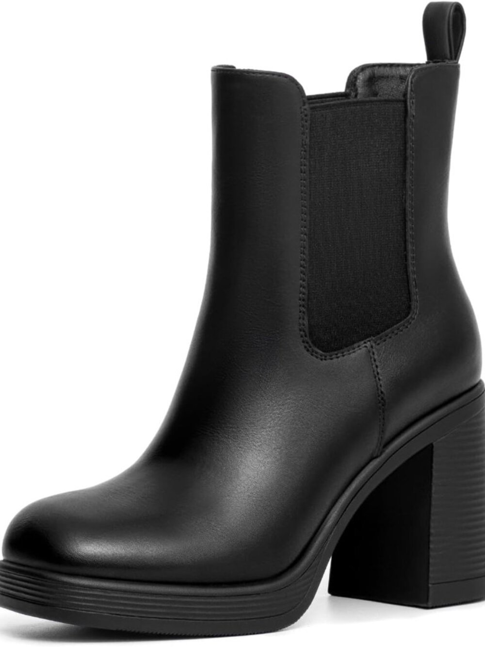 Stylish Women's Chunky Heel Platform Ankle Boots - Trendy Chelsea Design